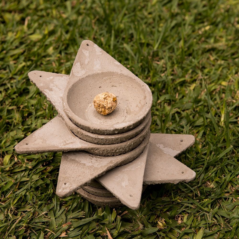 Triangular Cement Incense Burner