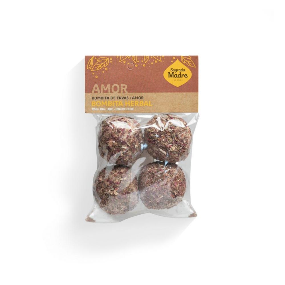 HERBAL BOMB LOVE INCENSE SACHET X4