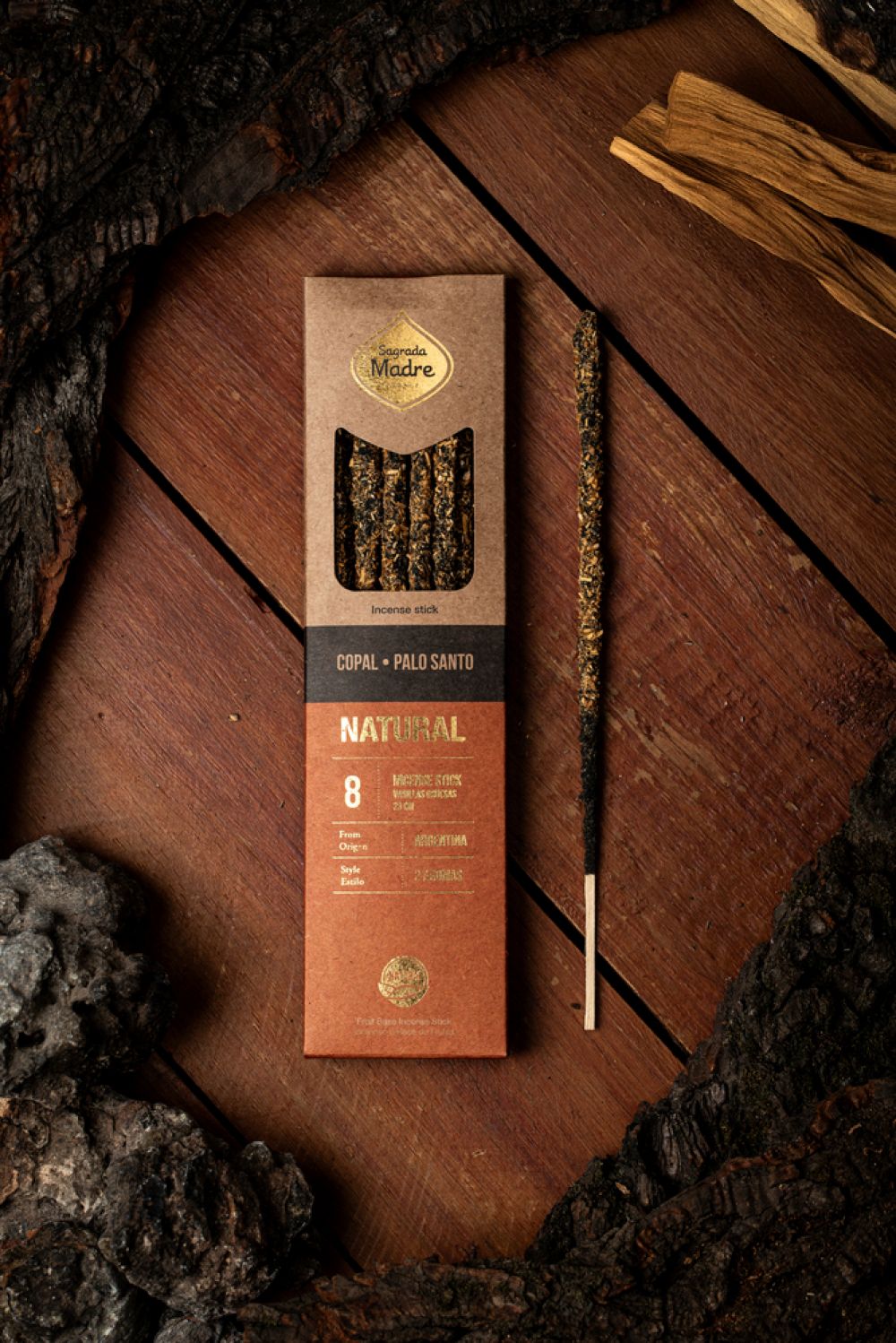 Incienso Natural dos aromas Copal - Palo Santo