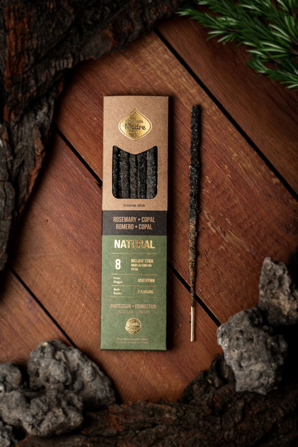 Incienso Natural dos aromas Copal - Romero