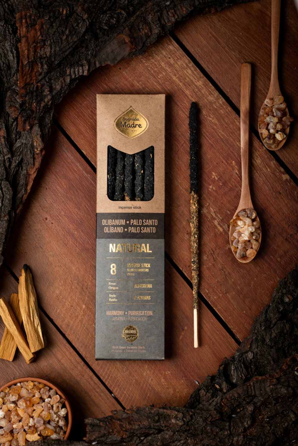 Incienso Natural dos aromas Olibano - Palo Santo