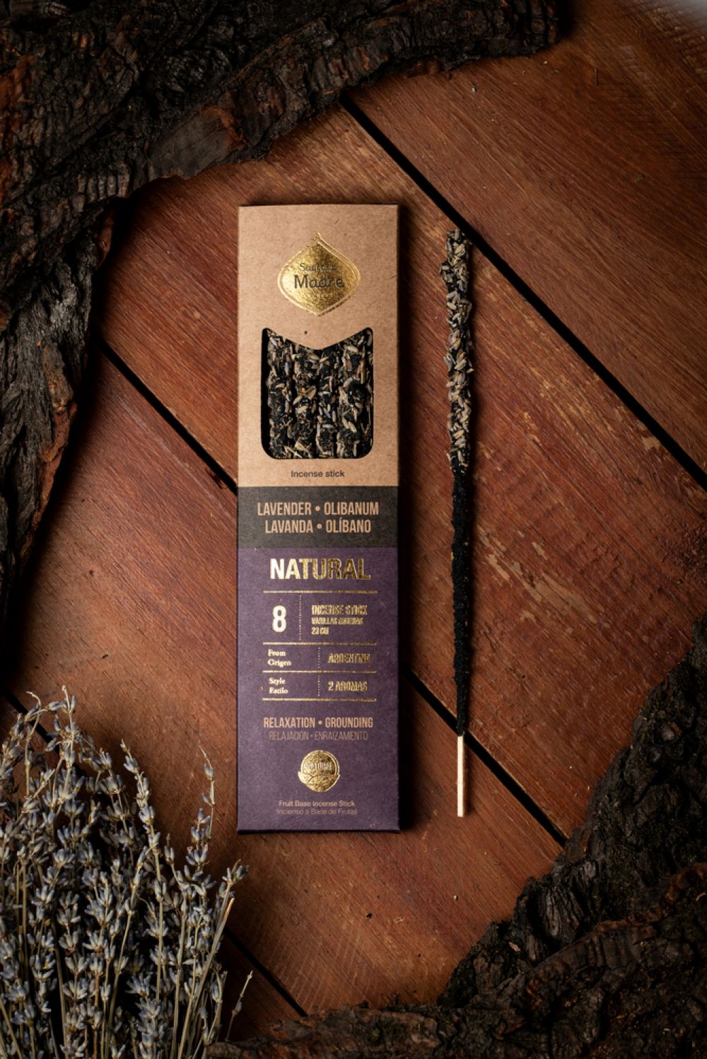 Incienso Natural dos aromas Lavanda - Olibano