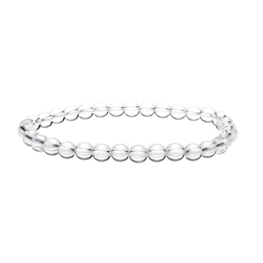 Pulsera de Cuarzo Blanco 6mm