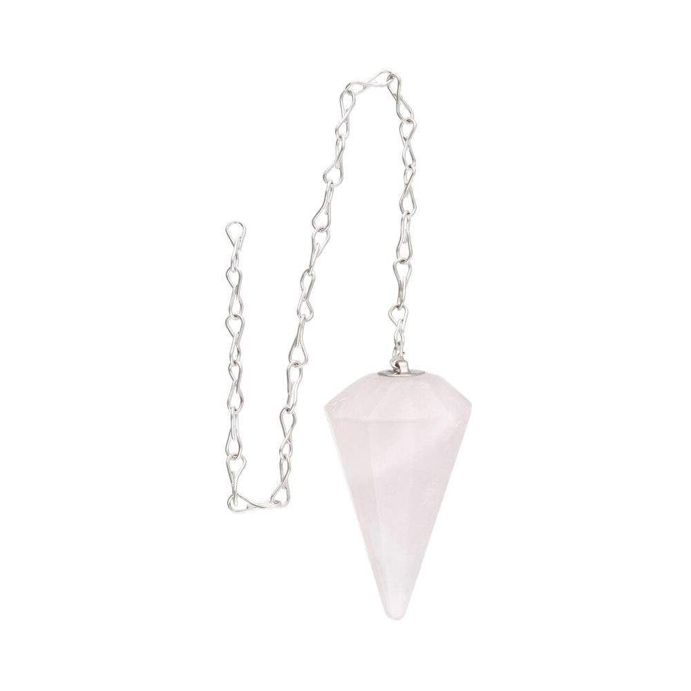 Faceted Rose Quartz Pendulum