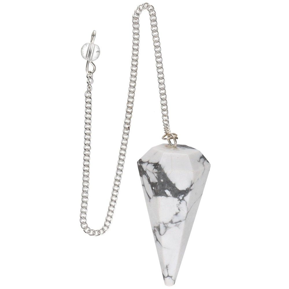 Faceted Howlite Pendulum
