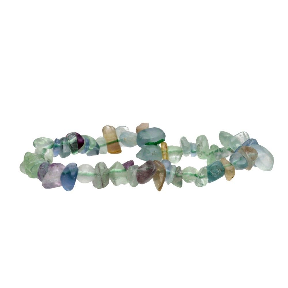 Multicolor Fluorite Chip Bracelet
