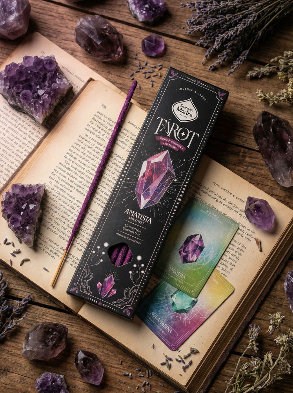 Tarot Gems Incense Amethyst - Violet and Lavender
