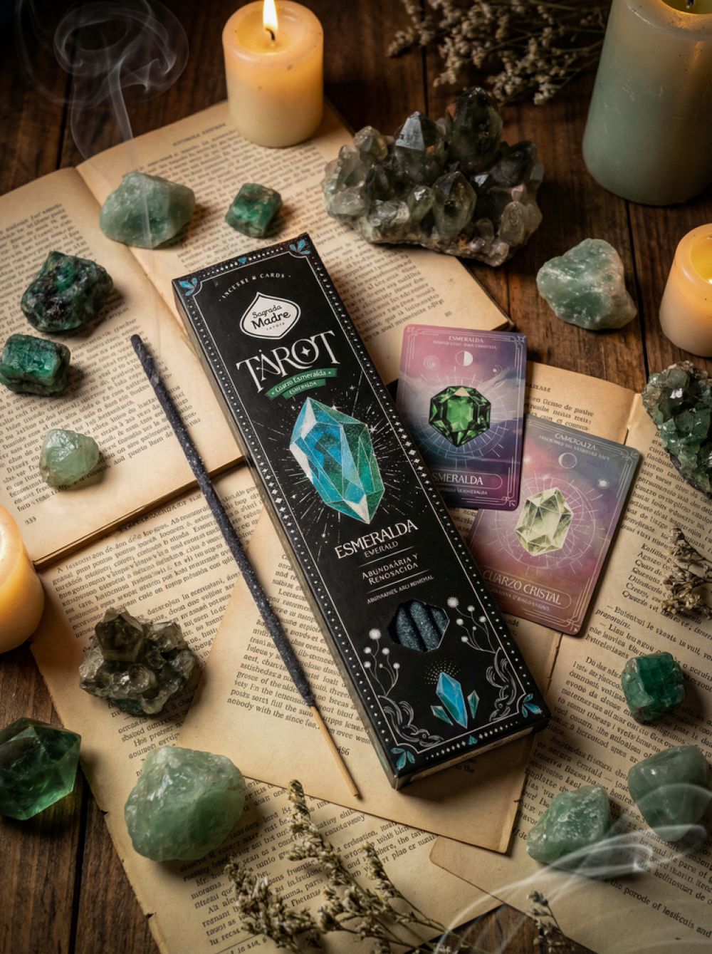 Tarot Gems Incense Emerald - Lemon and Lavender