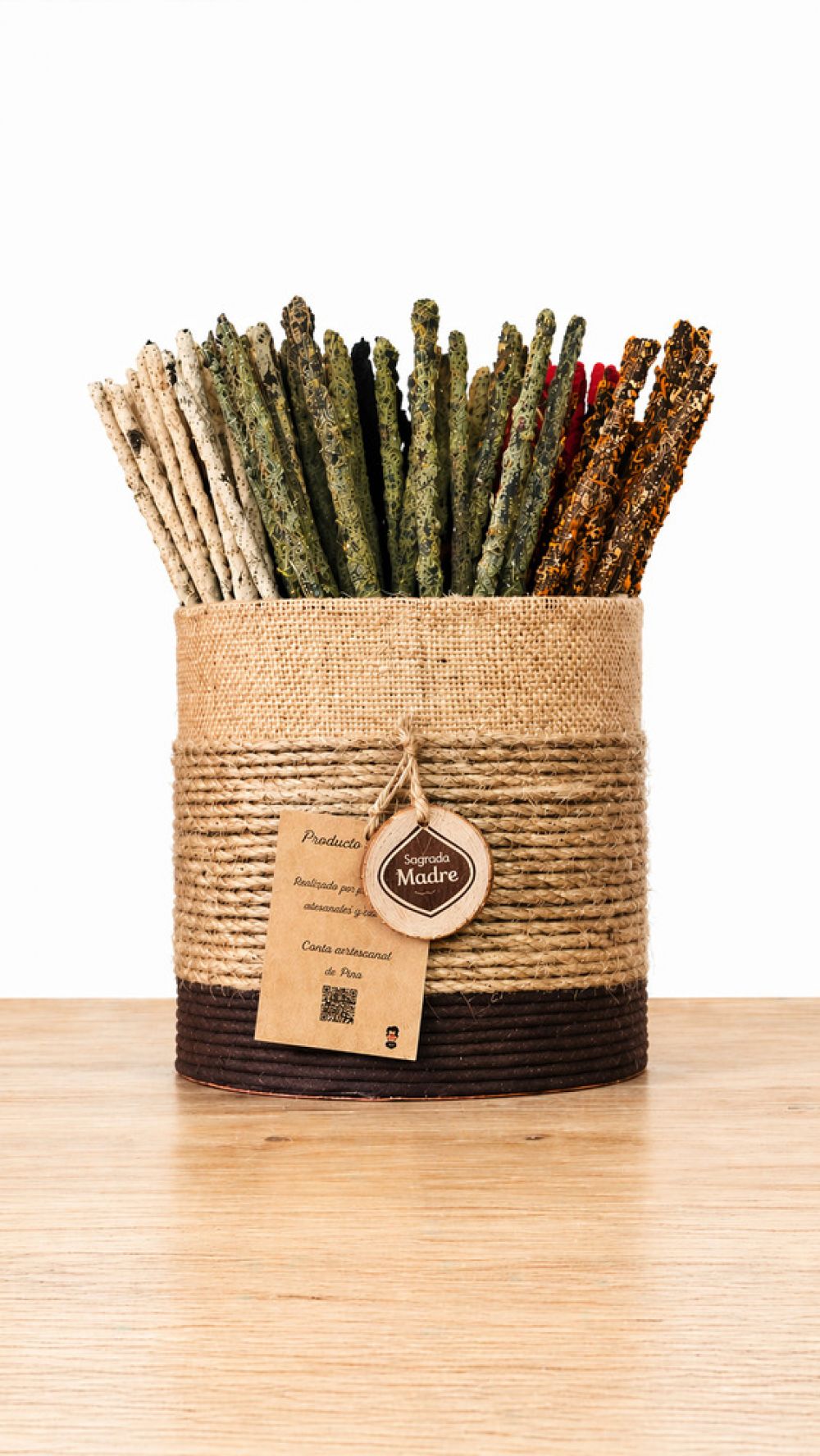 Handcrafted basket for incense display